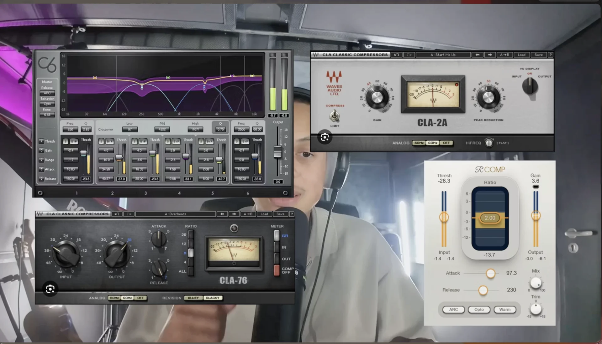 Vergleich mehrerer Kompressor-Plugins
