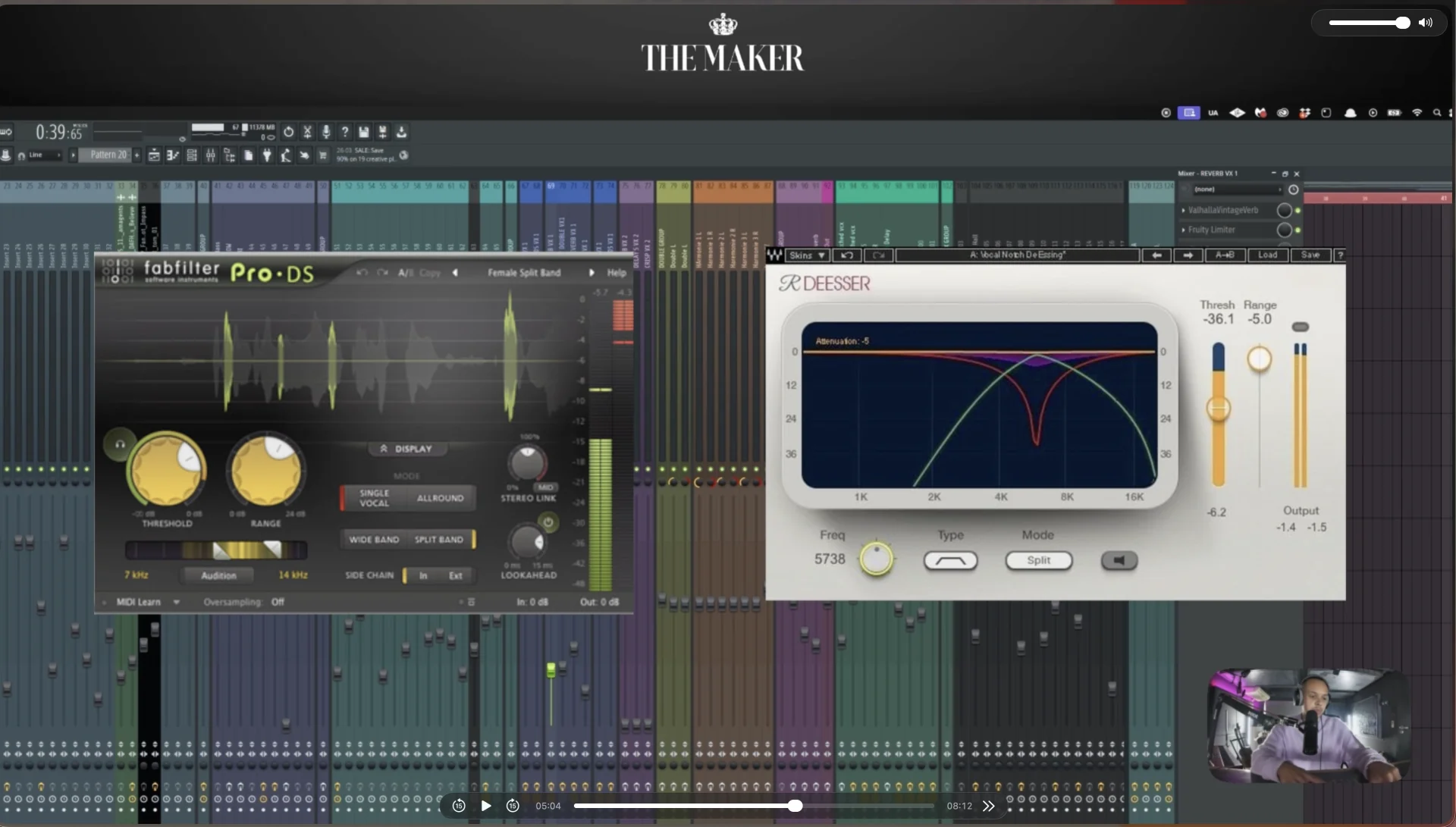 De-Esser-Vergleich in FL Studio